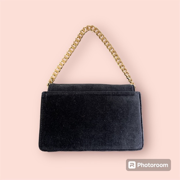 NWT Anthropologie Navy Velvet Mini Purse/Clutch **FLAW** - Picture 2 of 8